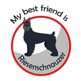 My best friend - Riesenschnauzer-Kitűző, hűtőmágnes