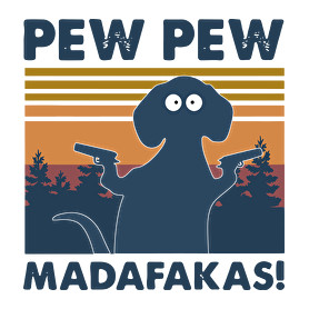 Pew pew madafakas kutya-Kitűző, hűtőmágnes