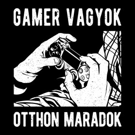 Gamer vagyok, otthon maradok-Kitűző, hűtőmágnes