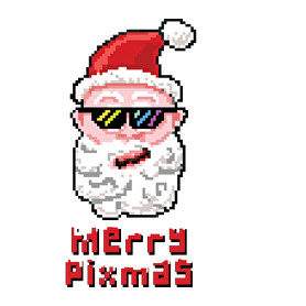 Merry Pixmas Karácsonyi ajándék-Kitűző, hűtőmágnes