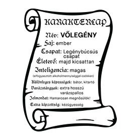 Vőlegény karakterlap-Kitűző, hűtőmágnes