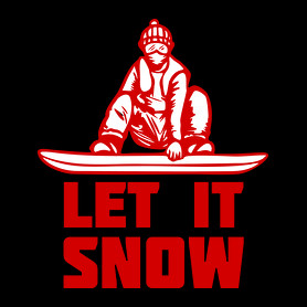 SNOWBOARD LET IT SNOW-Kitűző, hűtőmágnes