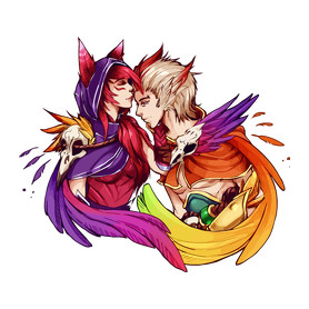 Xayah&Rakan-Kitűző, hűtőmágnes