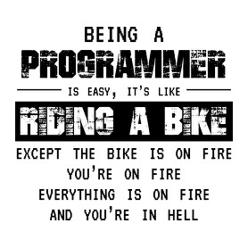 Being a programmer (black)-Kitűző, hűtőmágnes