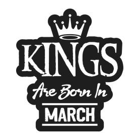 KINGS are born in March - fekete-Kötény