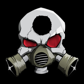 Gasmask skull-Kötény