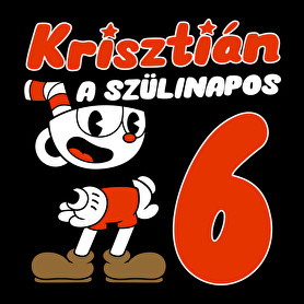 Cuphead Szülinap - Egyedi névvel-Kötény