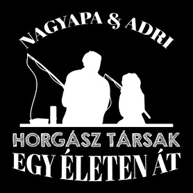 Horgász társak - Nagyapa és unoka névvel-Kötény