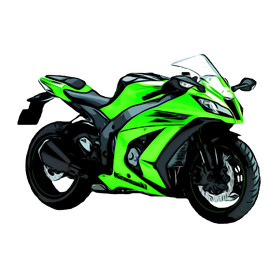 Kawasaki ninja sport motor -Kötény