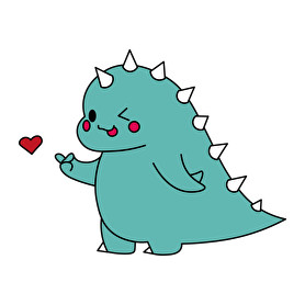 Dino love - fiú-Kötény