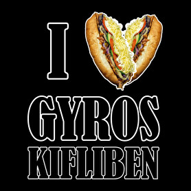 I love Gyros kifliben-Kötény