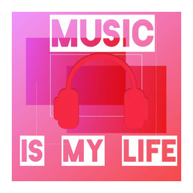 music is my life-Kötény