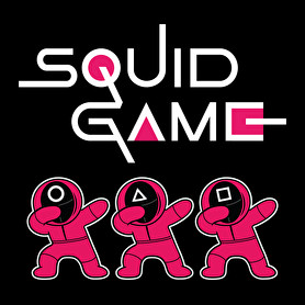 Squid Game trio dab fehér-Vászonkép