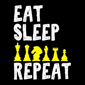 Eat, Sleep, Chess, Repeat-Vászonkép