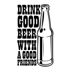 Drink Good Beer - Fekete-Vászonkép