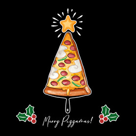 Merry Pizzamas pizzalapáttal fehér-Vászonkép