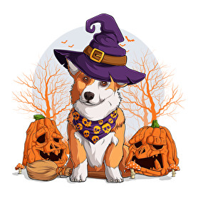 Corgi halloween-Vászonkép