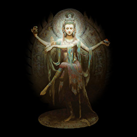 Guan Yin as Lord Shiva-Vászonkép