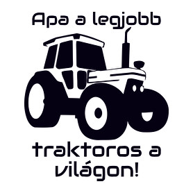 Traktoros Apa-Vászonkép