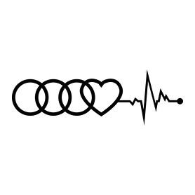 AUDI logo fekete-Vászonkép