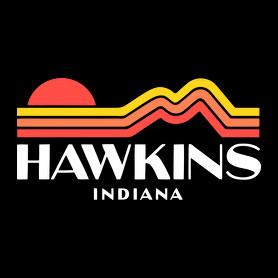 Hawkins Indiana Retro-Oversized póló