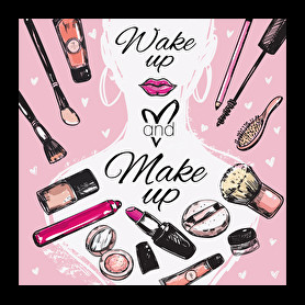 Wake up & Make up-Oversized póló