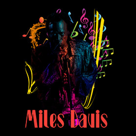 miles davis colorful-Oversized póló