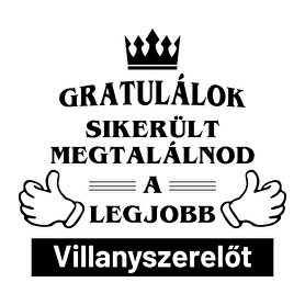 Gratulálok sikerült megtalálnod a legjobb villanyszerelőt-Oversized póló