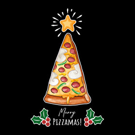 Merry Pizzamas fehér-Oversized póló