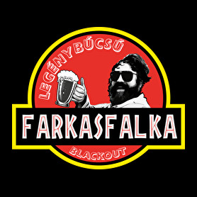 Legénybúcsú - farkasfalka blackout-Oversized póló