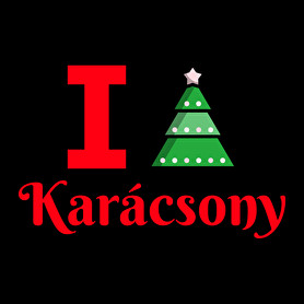 I love Karácsony -Oversized póló