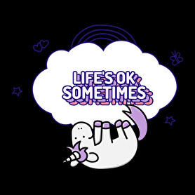 LIFE IS OK SOMETIMES-Oversized póló