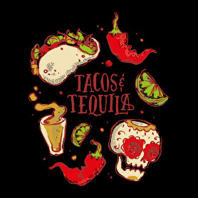 Taco és Tequila Mexikó-Oversized póló