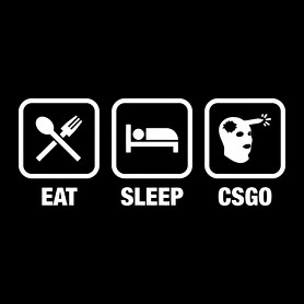 EAT SLEEP CSGO-Oversized póló