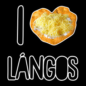 I love lángos-Oversized kapucnis pulóver