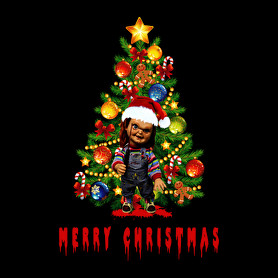 chucky christmas-Oversized kapucnis pulóver