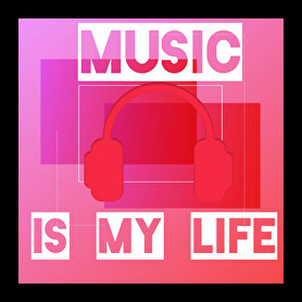 music is my life-Oversized kapucnis pulóver