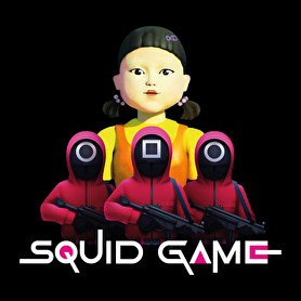 Squid game doll and soldiers 2-Oversized kapucnis pulóver