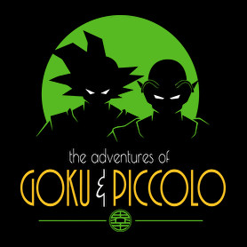 Goku és Piccolo-Oversized kapucnis pulóver