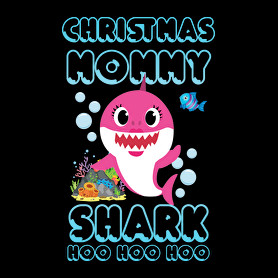 Christmas Mommy Shark-Oversized kapucnis pulóver