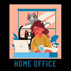 HOMEOFFICECAT-Oversized kapucnis pulóver