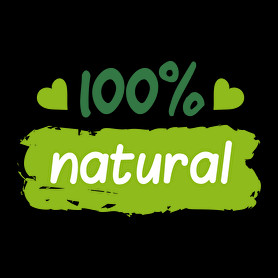 100% natural felirat-Oversized kapucnis pulóver