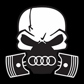 Skull audi-Oversized kapucnis pulóver