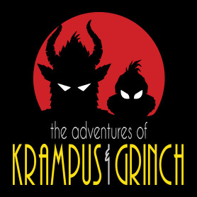 Krampusz és Grincs-Oversized kapucnis pulóver