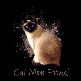 cat mom forever-Oversized kapucnis pulóver