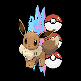 pokemon eevee-Oversized kapucnis pulóver