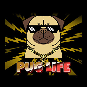 PUG LIFE 2-Oversized kapucnis pulóver