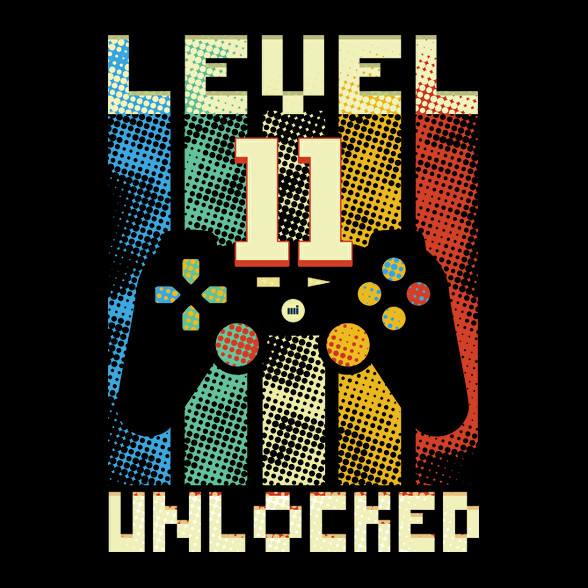 Level 11 unlocked - 11. születésnapi ajándék-Férfi póló