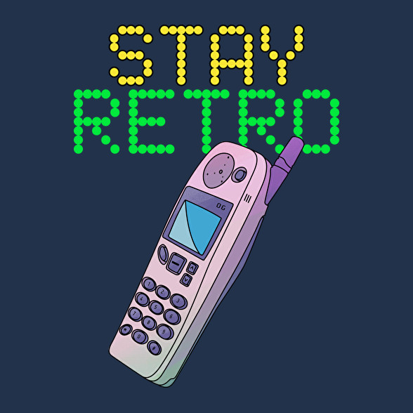 Stay retro Nokia-Férfi póló