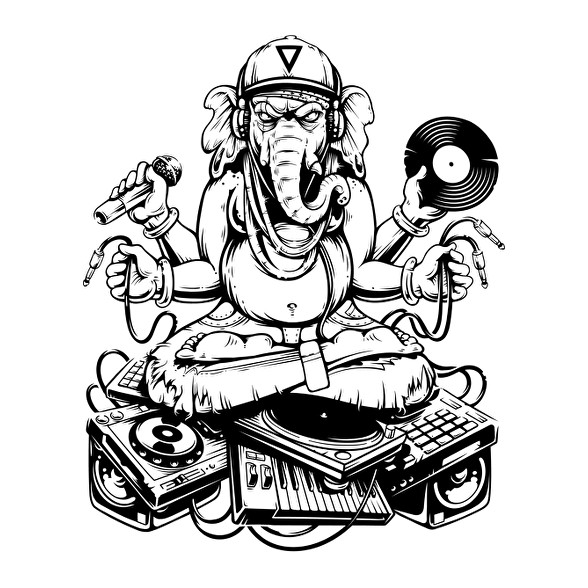 ganesha dj-Férfi póló